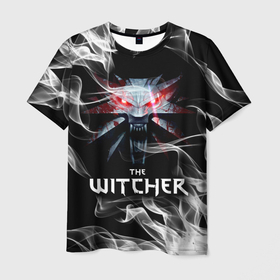 Мужская футболка 3D с принтом Ведьмак в Белгороде, 100% полиэфир | прямой крой, круглый вырез горловины, длина до линии бедер | geralt | the witcher | the witcher wild hunt | witcher | ведьмак | ведьмак 3 | геральт | сериал