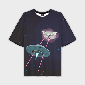 Мужская футболка oversize 3D с принтом Космический защитник в Рязани,  |  | 