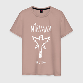 Светящаяся мужская футболка с принтом Nirvana In utero ,  |  | Тематика изображения на принте: in utero | nevermind | nirvana | nirvana in utero | smile | курт кобейн | нирвана | нирвана in utero