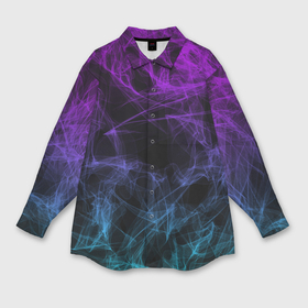 Мужская рубашка oversize 3D с принтом Neon smokes stripes неоновые волны в Тюмени,  |  | abstraction | geometry | hexagon | neon | paints | smoke | stripes | texture | triangle | абстракция | брызги | геометрия | дым | краски | неон | неоновый | соты | текстура