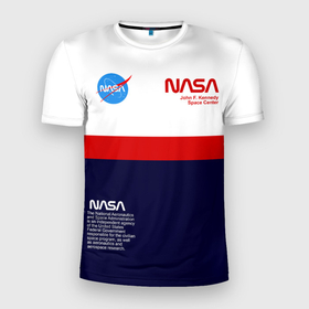 Мужская футболка 3D Slim с принтом NASA в Кировске, 100% полиэстер с улучшенными характеристиками | приталенный силуэт, круглая горловина, широкие плечи, сужается к линии бедра | Тематика изображения на принте: nasa | астронавт | вселенная | звёзды | космический | космонавт | космонавтика | космос | наса | ракета | шатл