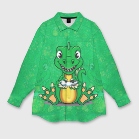 Мужская рубашка oversize 3D с принтом Дракоша геймер в Петрозаводске,  |  | dino | dinosaur | gamer | rex | t rex | ti rex | дино | динозавр | динозаврик | дракон | дракончик | дракоша | приставка | рекс | тираннозавр | тиранозавр | тирранозавр