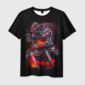 Мужская футболка 3D с принтом Berserk knight , 100% полиэфир | прямой крой, круглый вырез горловины, длина до линии бедер | anime | anime berserk | berserk | knight | manga | аниме | аниме берсерк | берсерк | манга | рыцарь