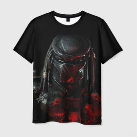 Мужская футболка 3D с принтом Predator , 100% полиэфир | прямой крой, круглый вырез горловины, длина до линии бедер | aliens | avp | black | cinema | predator | кино | фильм хищник | фильмы | хищник | чёрный | чужой