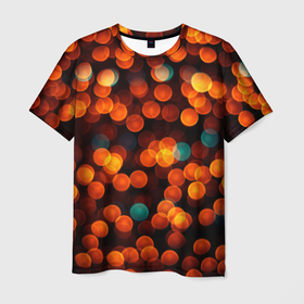 Мужская футболка 3D с принтом Боке в Кировске, 100% полиэфир | прямой крой, круглый вырез горловины, длина до линии бедер | боке | круги | размытие | свет | фото | шарики