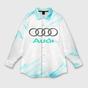 Мужская рубашка oversize 3D с принтом Audi в Санкт-Петербурге,  |  | audi | auto | sport | авто | автомобиль | автомобильные | ауди | бренд | марка | машины | спорт