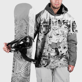 Накидка на куртку 3D с принтом Ахегао сенпай девушки , 100% полиэстер |  | ahegao | аниме | ахегао | ахэгао | мульт | мультфильм | сенпай | сэмпай