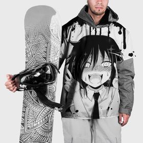 Накидка на куртку 3D с принтом Ахегао лицо монохром , 100% полиэстер |  | ahegao | аниме | ахегао | ахэгао | мульт | мультфильм | сенпай | сэмпай