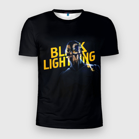 Мужская футболка 3D спортивная с принтом Black Lightning   Thunder в Петрозаводске, 100% полиэстер с улучшенными характеристиками | приталенный силуэт, круглая горловина, широкие плечи, сужается к линии бедра | anissa pierce | black lightning | thunder | vdzabma | анисса пирс | гром | черная молния