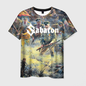 Мужская футболка 3D с принтом Sabaton , 100% полиэфир | прямой крой, круглый вырез горловины, длина до линии бедер | battle metal | sabaton | военная тематика | военные песни | война | история войны | классика | музыка | патриотизм | рок | рок группа | сабатон | солдаты | шведская хэви пауэр метал группа