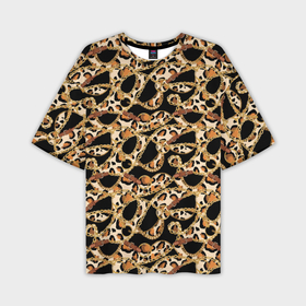Мужская футболка oversize 3D с принтом Цепочка и леопардовая текстура в Курске,  |  | texture | versace | абстракт | абстракция | версаче | классика | линии | паттерн | полосы | стиль | строгий | текстура | узоры