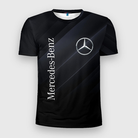 Мужская футболка 3D Slim с принтом Mercedes Benz AMG в Белгороде, 100% полиэстер с улучшенными характеристиками | приталенный силуэт, круглая горловина, широкие плечи, сужается к линии бедра | amg | auto | mercedes | sport | авто | автомобиль | автомобильные | амг | бренд | марка | машины | мерседес | спорт