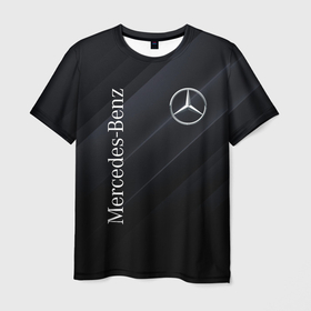 Мужская футболка 3D с принтом Mercedes Benz AMG в Петрозаводске, 100% полиэфир | прямой крой, круглый вырез горловины, длина до линии бедер | amg | auto | mercedes | sport | авто | автомобиль | автомобильные | амг | бренд | марка | машины | мерседес | спорт