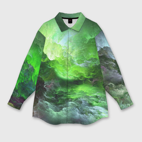 Мужская рубашка oversize 3D с принтом Green space зелёный космос в Курске,  |  | colors | galaxy | paints | space | star
nebula | texture | абстракция | брызги | вселенная | галактика | звезда | звезды | космический | краски | планеты | текстуры
