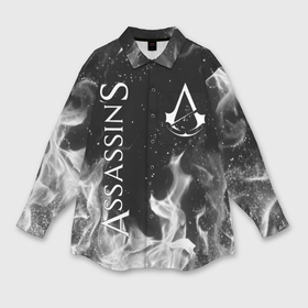 Мужская рубашка oversize 3D с принтом Assassin s Creed ,  |  | Тематика изображения на принте: crow | slayer | valhalla | vikings | асасин | ассасин крид | ассассин | вальхалла | викинги | ворон | тамплиеры