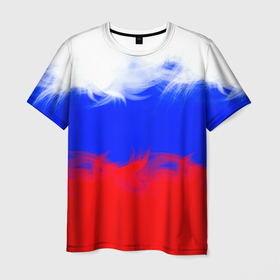 Мужская футболка 3D с принтом Россия в Новосибирске, 100% полиэфир | прямой крой, круглый вырез горловины, длина до линии бедер | russia | герб | государство | наша раша | патриотизм | раша | россия | россия 2020 | страна | флаг | флаг россии | я русский