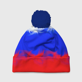 Шапка 3D c помпоном с принтом Россия , 100% полиэстер | универсальный размер, печать по всей поверхности изделия | russia | герб | государство | наша раша | патриотизм | раша | россия | россия 2020 | страна | флаг | флаг россии | я русский