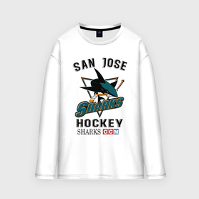 Мужской лонгслив oversize хлопок с принтом San Jose Sharks в Курске,  |  | hockey | nhl | san jose | sharks | sport | usa | акулы | надпись | нхл | сан хосе | символы | сообщение | спорт | сша | текст | фраза | хоккей | цитаты | шайбу