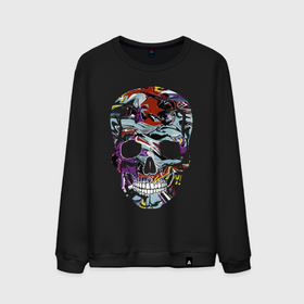 Мужской свитшот хлопок с принтом Skull , 100% хлопок |  | color | fashion | grin | jaw | orbits | paint | skull | teeth | vanguard | глазницы | зубы | краска | мода | оскал | пасть | цвет | череп