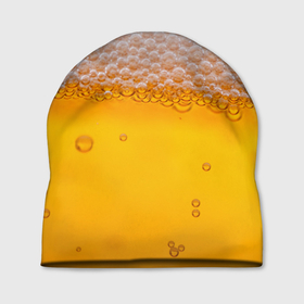 Шапка 3D с принтом Живое пенное в Тюмени, 100% полиэстер | универсальный размер, печать по всей поверхности изделия | beer | бир | напитки | пенное