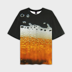 Мужская футболка oversize 3D с принтом Темное пиво в Курске,  |  | Тематика изображения на принте: beer | бир | напитки | пенное