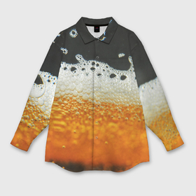Мужская рубашка oversize 3D с принтом Темное пиво в Екатеринбурге,  |  | Тематика изображения на принте: beer | бир | напитки | пенное
