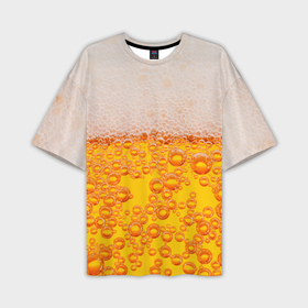 Мужская футболка oversize 3D с принтом Пиво с пеной в Тюмени,  |  | Тематика изображения на принте: beer | textures | бир | напитки | пенное | текстуры | фон