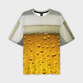 Мужская футболка oversize 3D с принтом Пиво в Курске,  |  | Тематика изображения на принте: beer | textures | бир | напитки | пенное | текстуры | фон