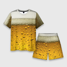 Мужской костюм с шортами 3D с принтом Пиво в Екатеринбурге,  |  | Тематика изображения на принте: beer | textures | бир | напитки | пенное | текстуры | фон