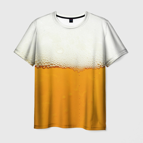 Мужская футболка 3D с принтом Я пиво в Тюмени, 100% полиэфир | прямой крой, круглый вырез горловины, длина до линии бедер | beer | бир | напитки | пенное