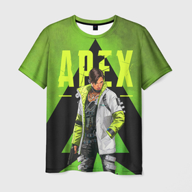 Мужская футболка 3D с принтом Apex Legends Crypto в Тюмени, 100% полиэфир | прямой крой, круглый вырез горловины, длина до линии бедер | apex | apex legends | crypto | апекс | игры | крипто