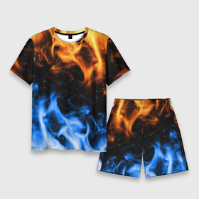 Мужской костюм с шортами 3D с принтом Битва огней ,  |  | fire | flame | битва | вода | жар | желтый | искра | искры | костер | красный | лед | огней | огнем | огненные | огненный | огни | огнями | огонек | огонечек | огонечки | огонь | огоньки | оранжевый | пламя | пожар