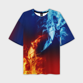 Мужская футболка oversize 3D с принтом Битва огней в Санкт-Петербурге,  |  | fire | flame | битва | вода | жар | желтый | искра | искры | костер | красный | лед | огней | огнем | огненные | огненный | огни | огнями | огонек | огонечек | огонечки | огонь | огоньки | оранжевый | пламя | пожар