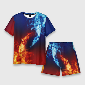 Мужской костюм с шортами 3D с принтом Битва огней в Курске,  |  | fire | flame | битва | вода | жар | желтый | искра | искры | костер | красный | лед | огней | огнем | огненные | огненный | огни | огнями | огонек | огонечек | огонечки | огонь | огоньки | оранжевый | пламя | пожар
