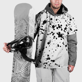 Накидка на куртку 3D с принтом Далматинец   брызги чёрными пятнами в Курске, 100% полиэстер |  | Тематика изображения на принте: брызги краски | далматинец | краска | пятно | с брызгами | черные пятна