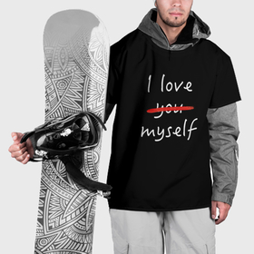 Накидка на куртку 3D с принтом I Love myself в Курске, 100% полиэстер |  | Тематика изображения на принте: i love myself | love you | кровь | люблю тебя | самолюбие | эгоист | я люблю себя