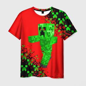 Мужская футболка 3D с принтом Minecraft в Тюмени, 100% полиэфир | прямой крой, круглый вырез горловины, длина до линии бедер | craft | game | mine | minecraft | minecraftmemories | pixel | twitter | игра | майнкрафт | маркус перссон | пиксель | ремесло | шахта
