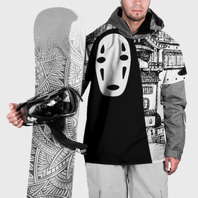 Накидка на куртку 3D с принтом No Face Spirited Away Ghibli в Петрозаводске, 100% полиэстер |  | ghibli | hayao miyazaki | no face | spirited away | studio ghibli | аниме | безликий | гибли | манга | унесенные призраками