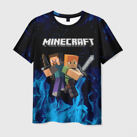 Мужская футболка 3D с принтом Minecraft , 100% полиэфир | прямой крой, круглый вырез горловины, длина до линии бедер | block | creeper | cube | minecraft | pixel | блок | геометрия | крафт | крипер | кубики | майнкрафт | пиксели