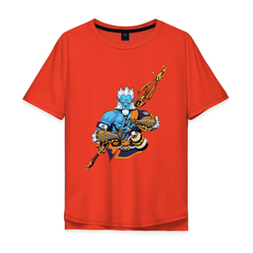 Мужская футболка хлопок Oversize с принтом Phantom lancer art в Тюмени, 100% хлопок | свободный крой, круглый ворот, “спинка” длиннее передней части | anime | art | dota | dota2 | game | games | phantom lancer | анимэ | дота | дота2 | игра | игры