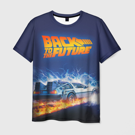 Мужская футболка 3D с принтом Back to the Future в Кировске, 100% полиэфир | прямой крой, круглый вырез горловины, длина до линии бедер | back to the future | bttf | марти макфлай