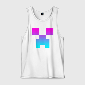 Мужская майка хлопок с принтом Minecraft Creeper neon , 100% хлопок |  | Тематика изображения на принте: block | creeper | cube | minecraft | pixel | блок | геометрия | крафт | крипер | кубики | майнкрафт | пиксели