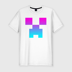 Мужская футболка хлопок Slim с принтом Minecraft Creeper neon , 92% хлопок, 8% лайкра | приталенный силуэт, круглый вырез ворота, длина до линии бедра, короткий рукав | Тематика изображения на принте: block | creeper | cube | minecraft | pixel | блок | геометрия | крафт | крипер | кубики | майнкрафт | пиксели