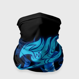 Бандана-труба 3D с принтом Helmet Fairy tail blue fire в Курске, 100% полиэстер, ткань с особыми свойствами — Activecool | плотность 150‒180 г/м2; хорошо тянется, но сохраняет форму | fairy tail | аниме | фейри теил | хвост феи