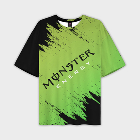 Мужская футболка oversize 3D с принтом Green monster energy в Тюмени,  |  | black monster | bmx | claw | cybersport | energy | monster | monster energy | moto | motocross | race | sport | киберспорт | когти | монстер энерджи | монстр | мото | мотокросс | ралли | скейтбординг | спорт | т | энергия