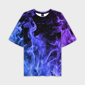 Мужская футболка oversize 3D с принтом Фиолетовый огонь в Кировске,  |  | Тематика изображения на принте: абстракция | горит | неон | неоновый | огонь | пламя | пожар | текстура | яркий