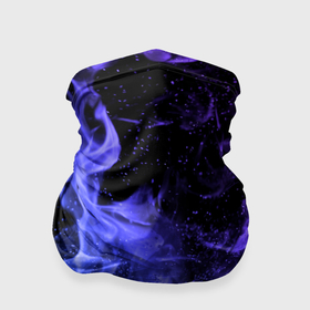 Бандана-труба 3D с принтом Фиолетовый огонь в Новосибирске, 100% полиэстер, ткань с особыми свойствами — Activecool | плотность 150‒180 г/м2; хорошо тянется, но сохраняет форму | абстракция | горит | неон | неоновый | огонь | пламя | пожар | текстура | яркий