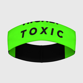 Повязка на голову 3D с принтом HIGHLY toxic 0.2 в Курске,  |  | green | neon | street style | style | toxic
