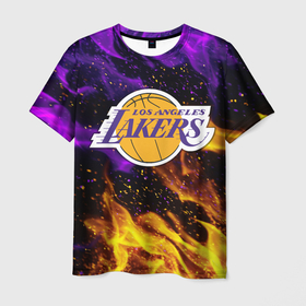 Мужская футболка 3D с принтом LA Lakers в Белгороде, 100% полиэфир | прямой крой, круглый вырез горловины, длина до линии бедер | america | basketball | kobe bryant | la | la lakers | lakers | los angeles lakers | nba | usa | баскетбол | кобе брайант | лос анджелес лейкерс | нба | сша