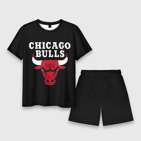 Мужской костюм с шортами 3D с принтом Chicago bulls Чикаго буллс в Новосибирске,  |  | bulls | chicago | chicago bulls | nba | red bulls | usa | америка | быки | нба | сша | чикаго буллс
